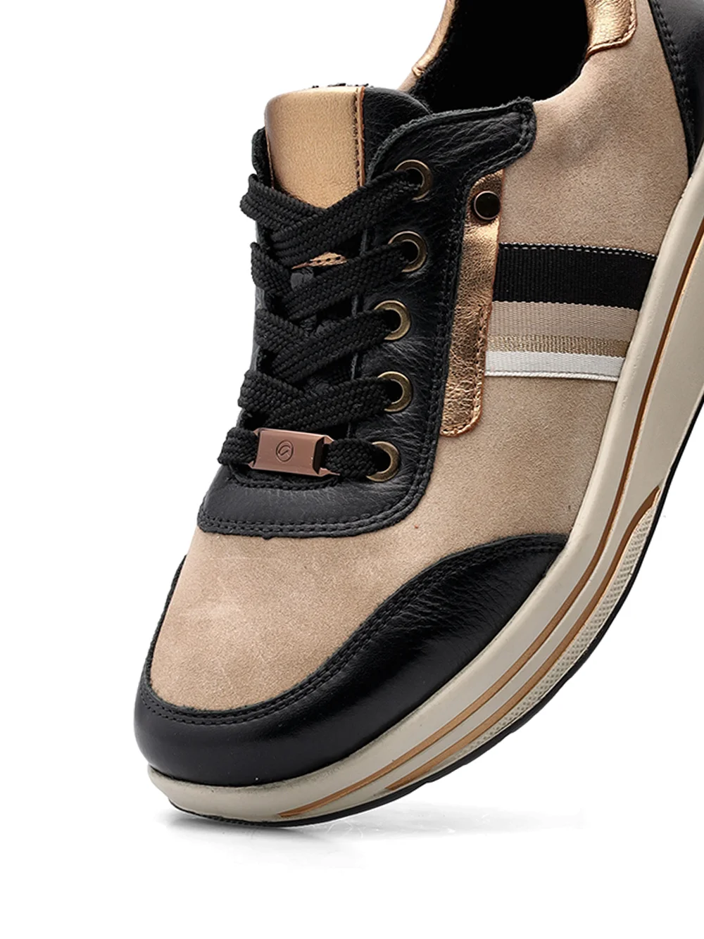 Sneaker Sapporo beige schwarz