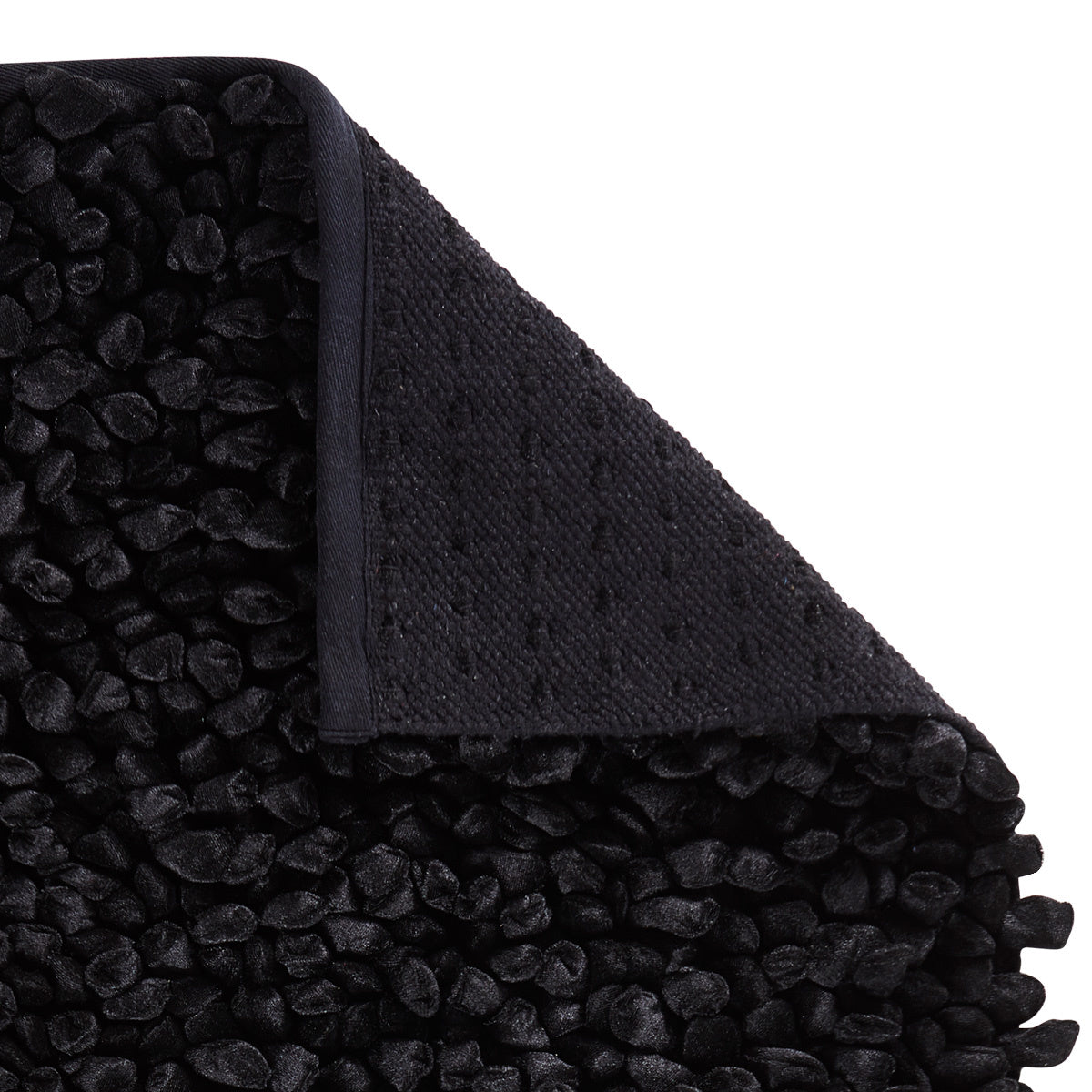 Rocca Badmat Black | 70 x 120 cm | Zwart | Katoen | Polyester