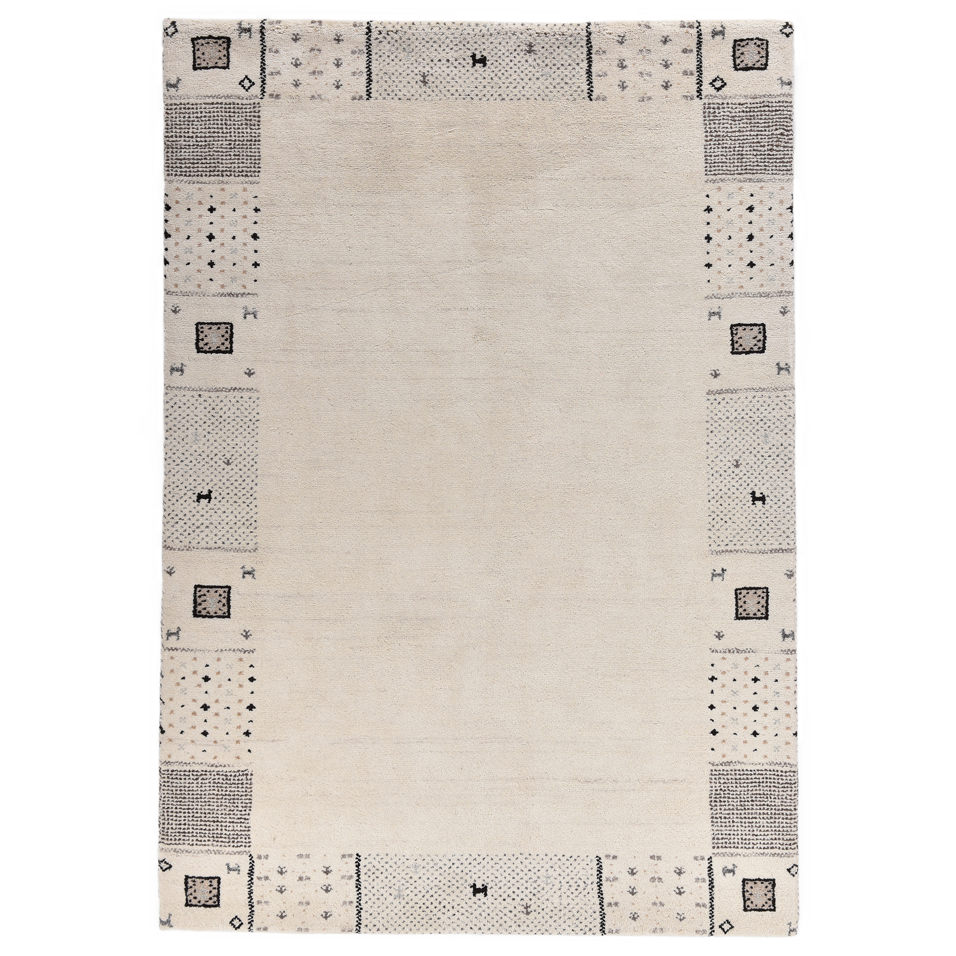 Teppich DENVER - beige - Schurwolle - 70x140 cm
