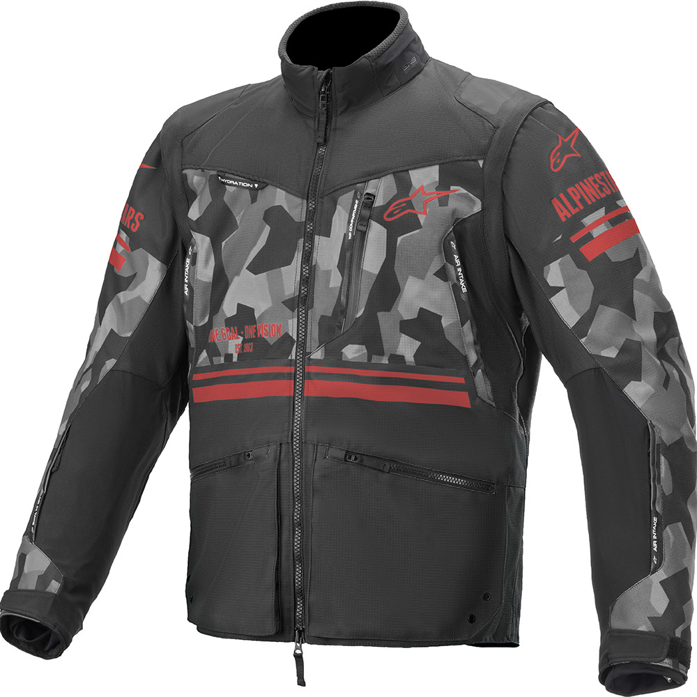 Alpinestars - Veste Venture R Camouflage Gris / Rouge fluo