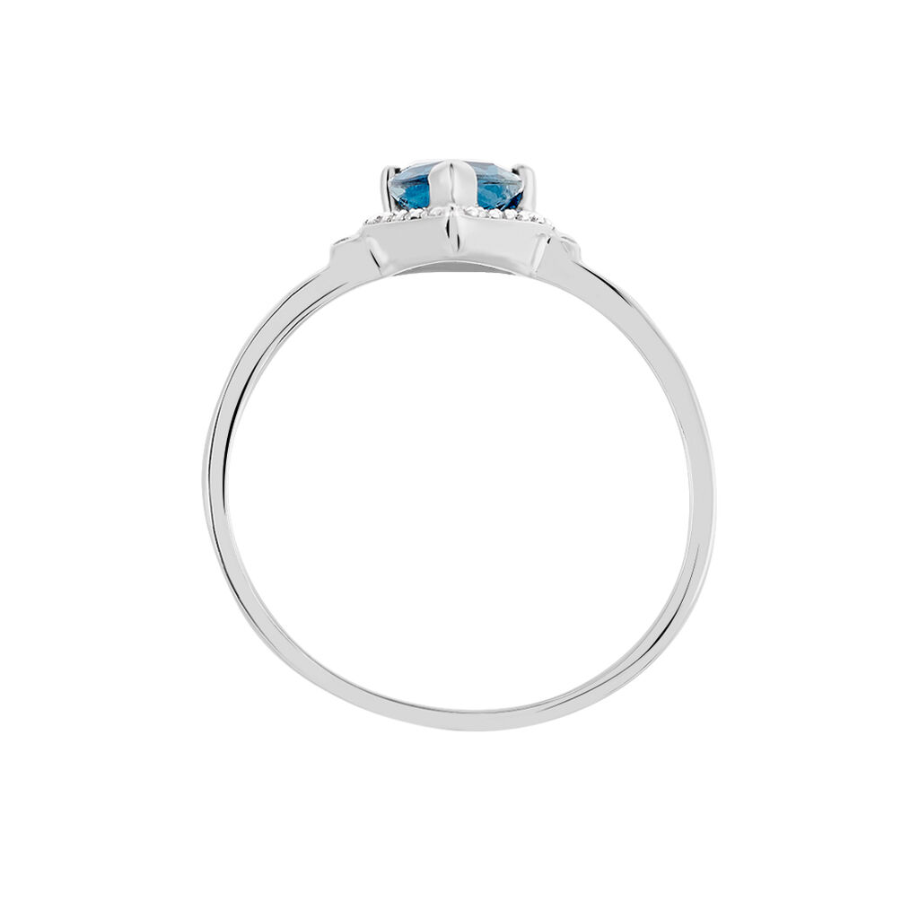 Bague Anatolie Or Blanc Topaze Et Oxyde De Zirconium