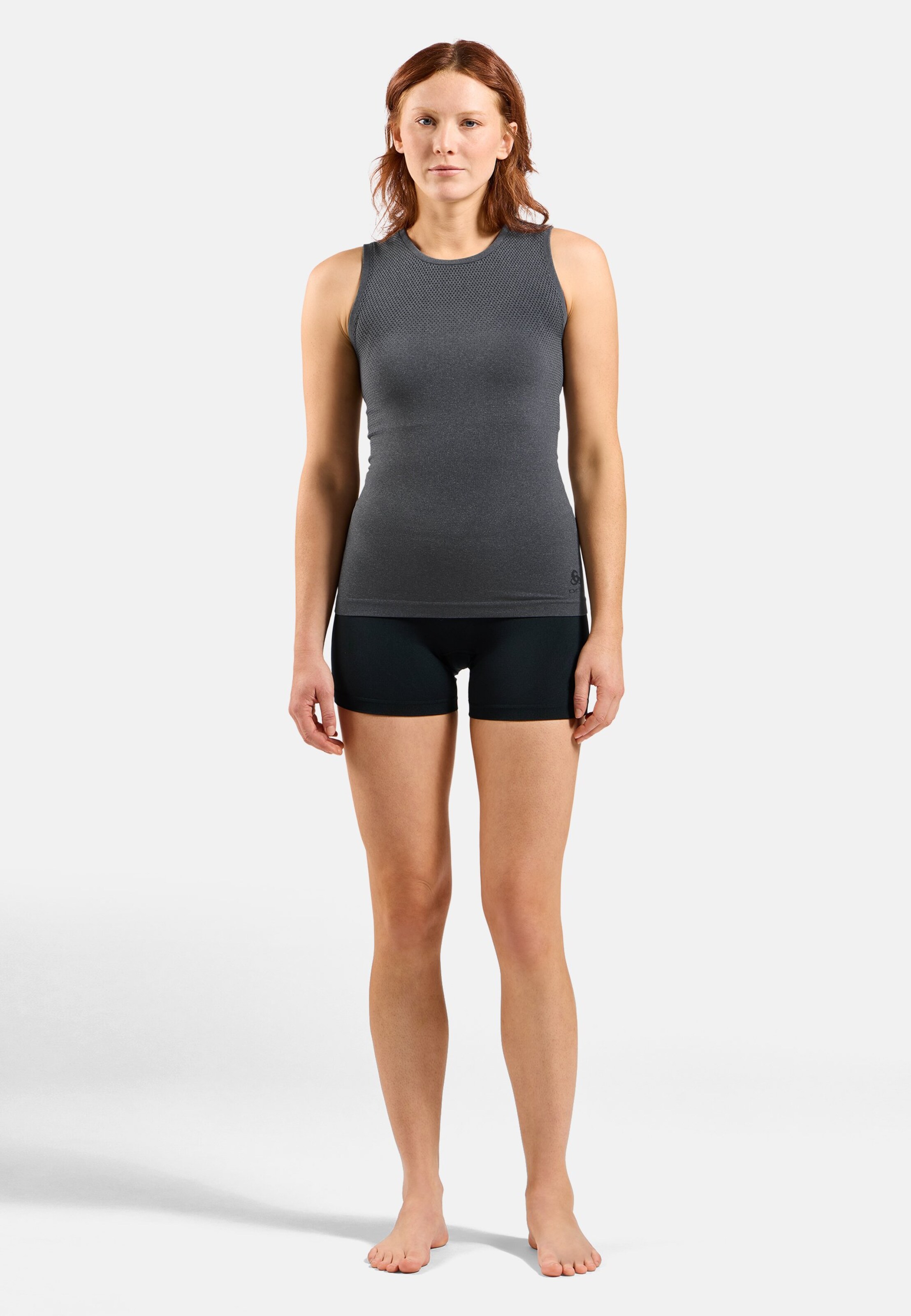 Performance Light Base Layer Singlet in grey melange