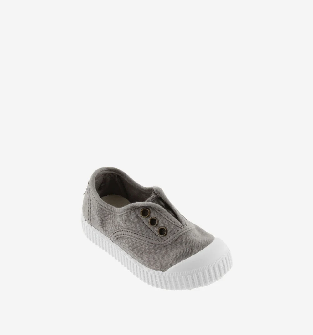 1915 INGLESA TENNIS TOILE DREC® ÉLASTIQUE Baskets en toile avec élastique pour enfant GRIS