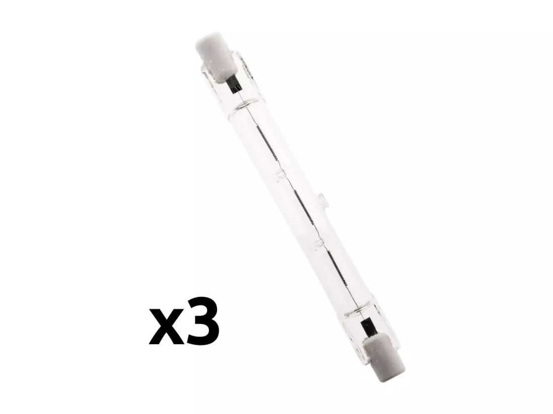 Lot de 3 ampoules halogène 120W R7S - Zenitech
