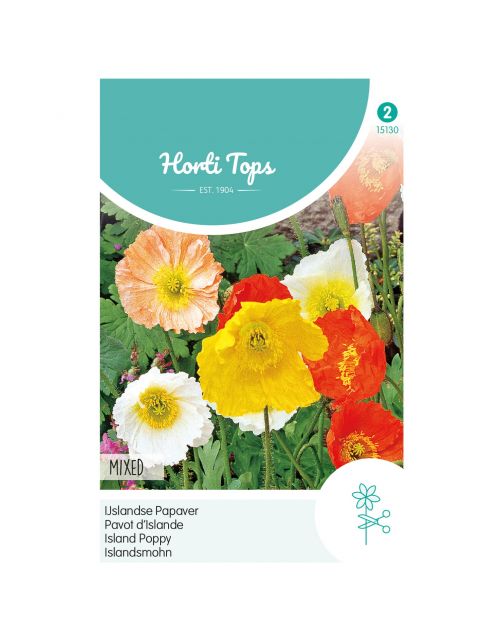 Hortitops Papaver - Ijslandse Papaver Gemengd - Bloemenzaden - 300 g