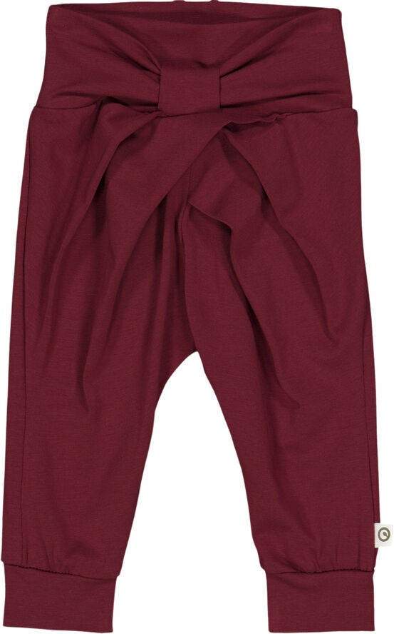 Müsli by Green Cotton Cozy me bow pants baby Cabernet