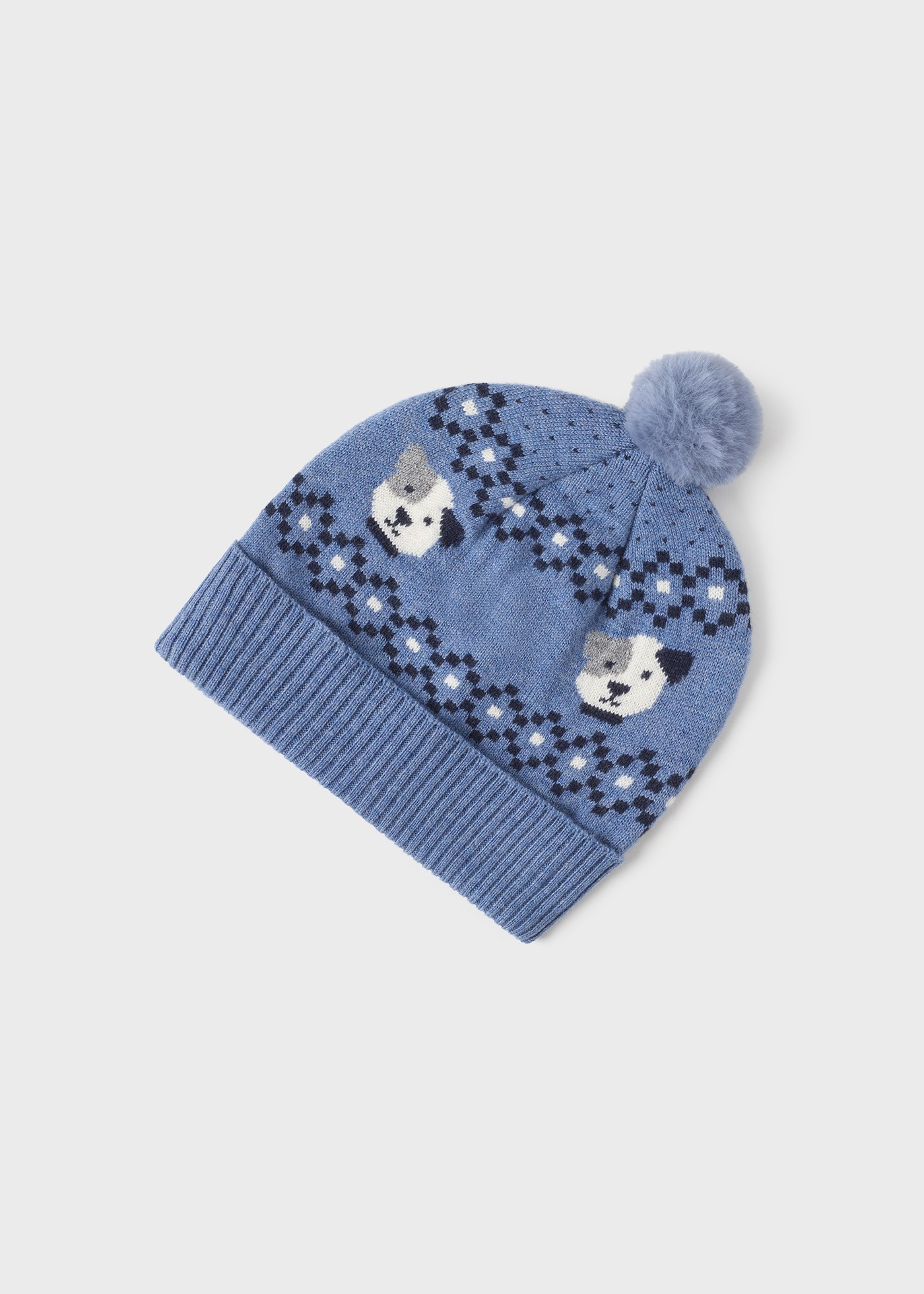 Conjunto de gorro e cachecol de tricô para bebê