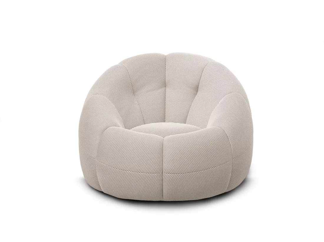 Fauteuil tissu écru - FIGO