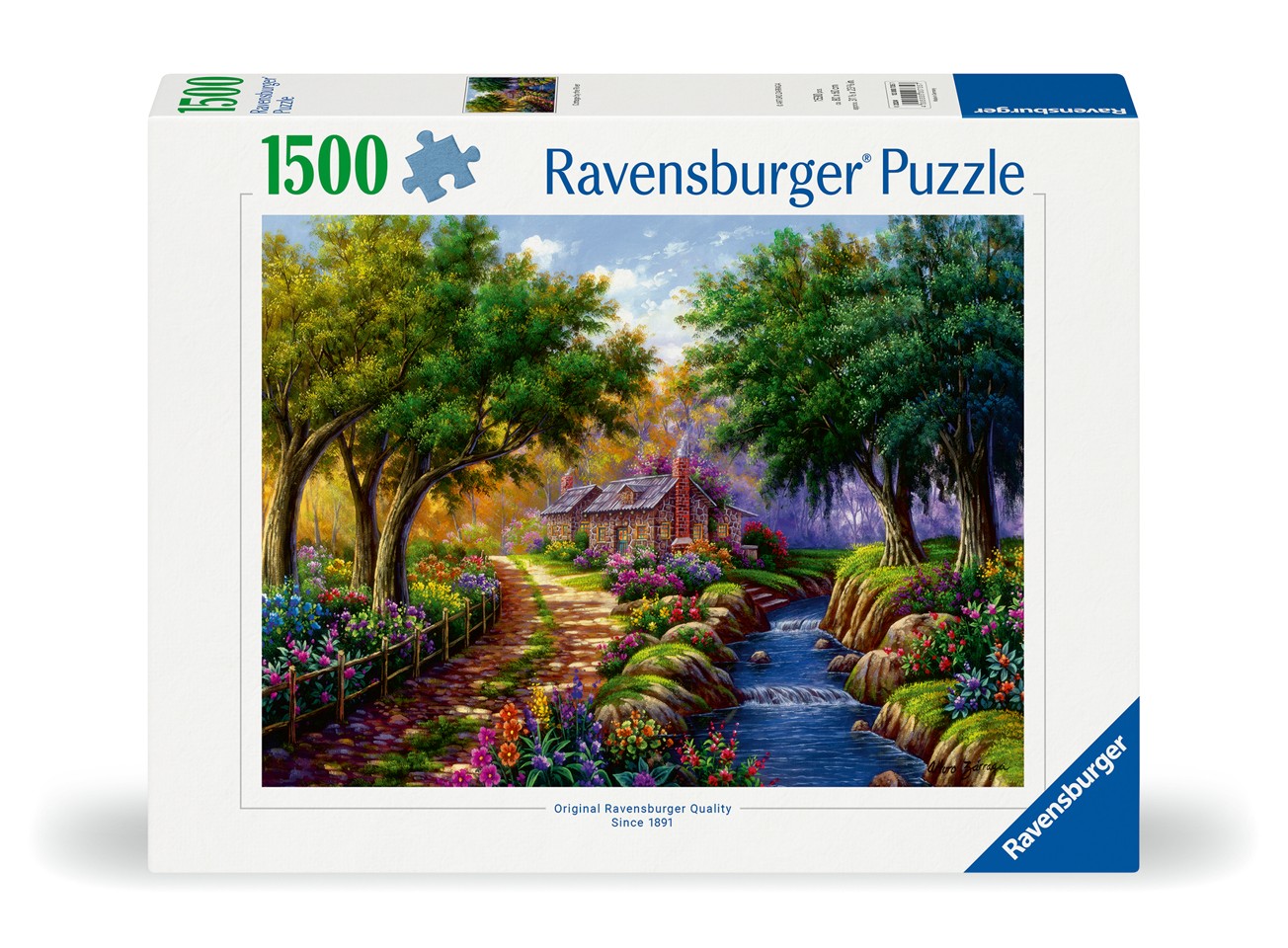 Ravensburger - Puslespil Cottage by the River 1500 brikker
