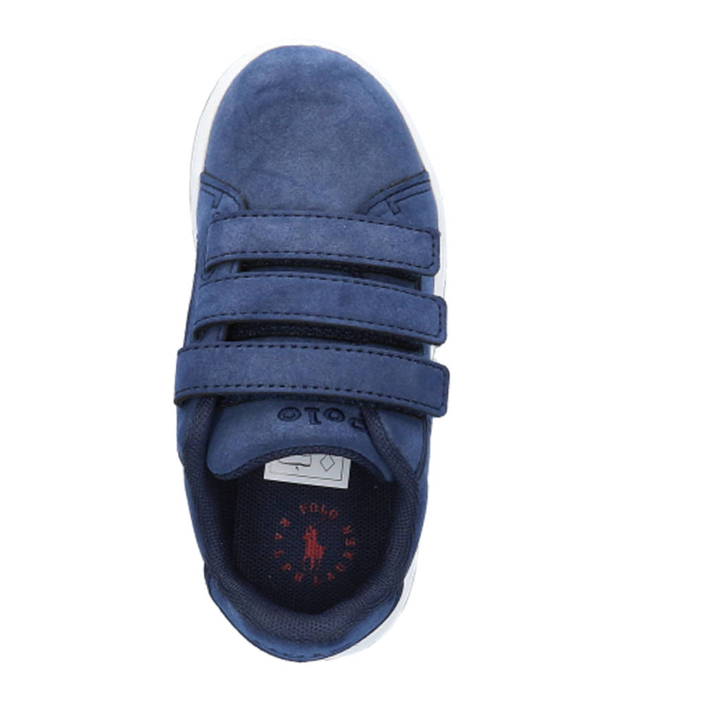 Ralph Lauren Heritage Court III Kleuter suède sneakers blauw