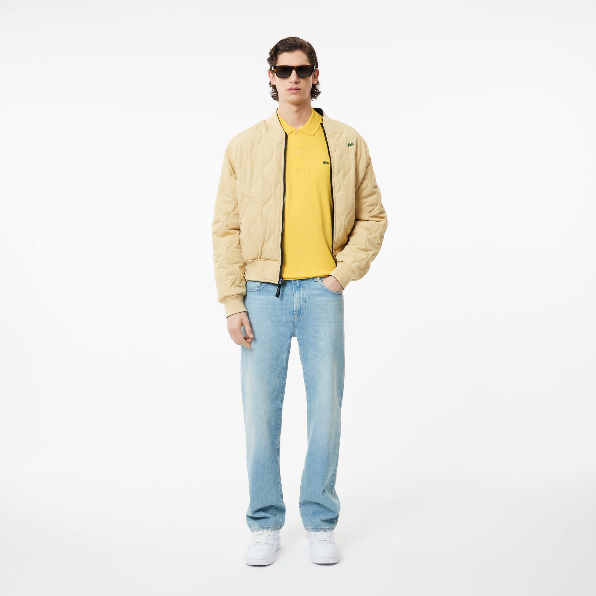 Polo regular fit jersey de coton ultra doux Manches Courtes - Jaune - Lacoste - Homme