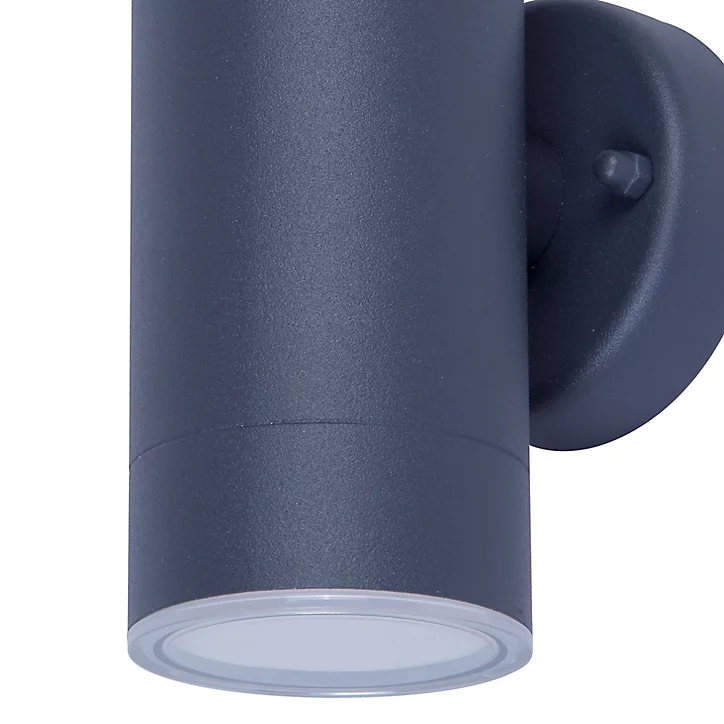 Applique murale bidirectionnelle avec détecteur de mouvement Candiac LED intégrée 760lm 8.6W IP44 GoodHome gris anthracite
