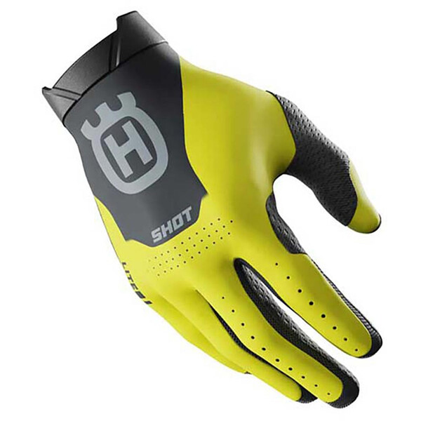 Shot - Gants Lite Husqvarna - Edition limitée Jaune fluo / Noir