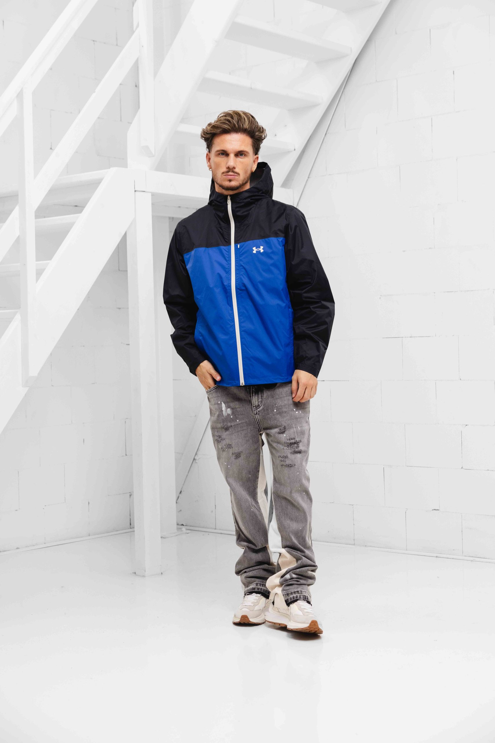 Under Armour Stormproof Cloudstrike Windbreaker Heren Zwart/Blauw