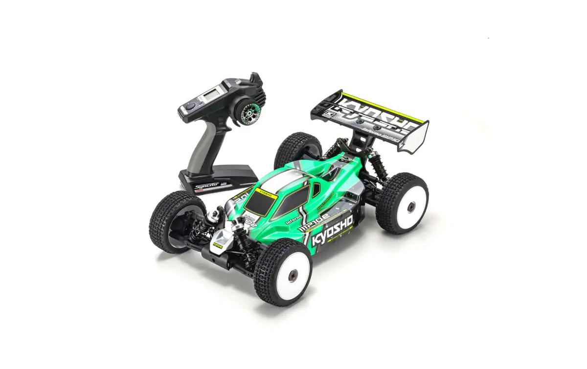 Buggy Inferno MP10e 4WD Brushless Grün, ARTR, 1:8<br>Leistungsstarker Renn-Buggy mit Brushless Antrieb im Massstab 1:8