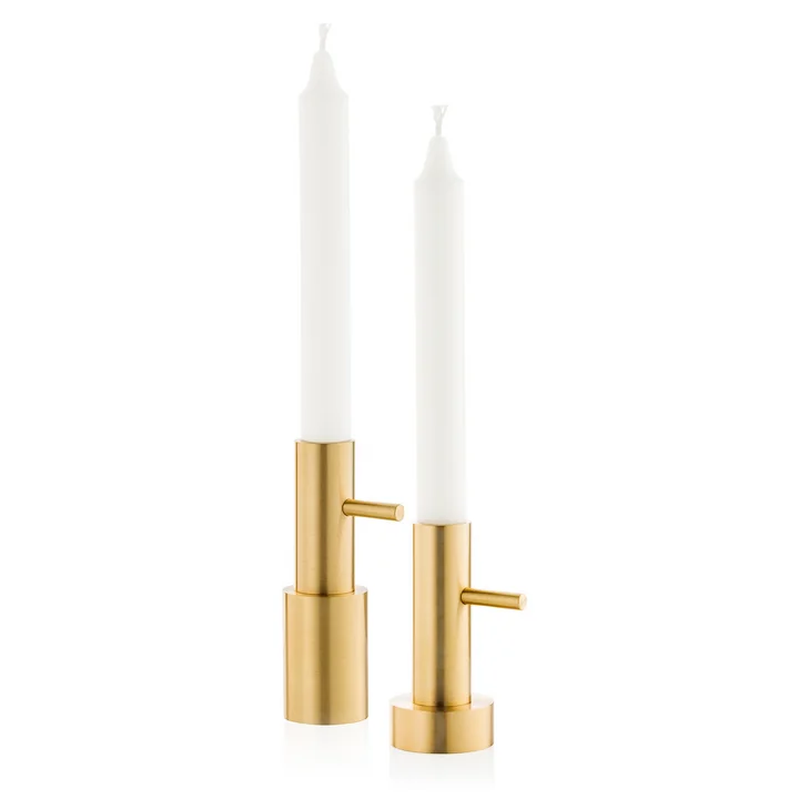 Fritz Hansen - Kerzenständer, H 10,5 cm / Ø 5 cm, Edelstahl