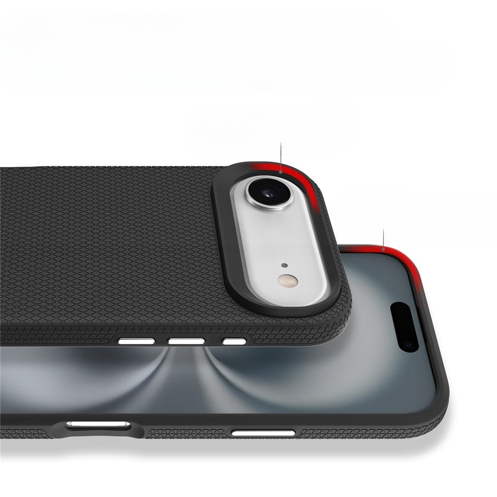 iPhone Air MagSafe Hybrid Hardcase Schutzhülle Grip Design - Schwarz