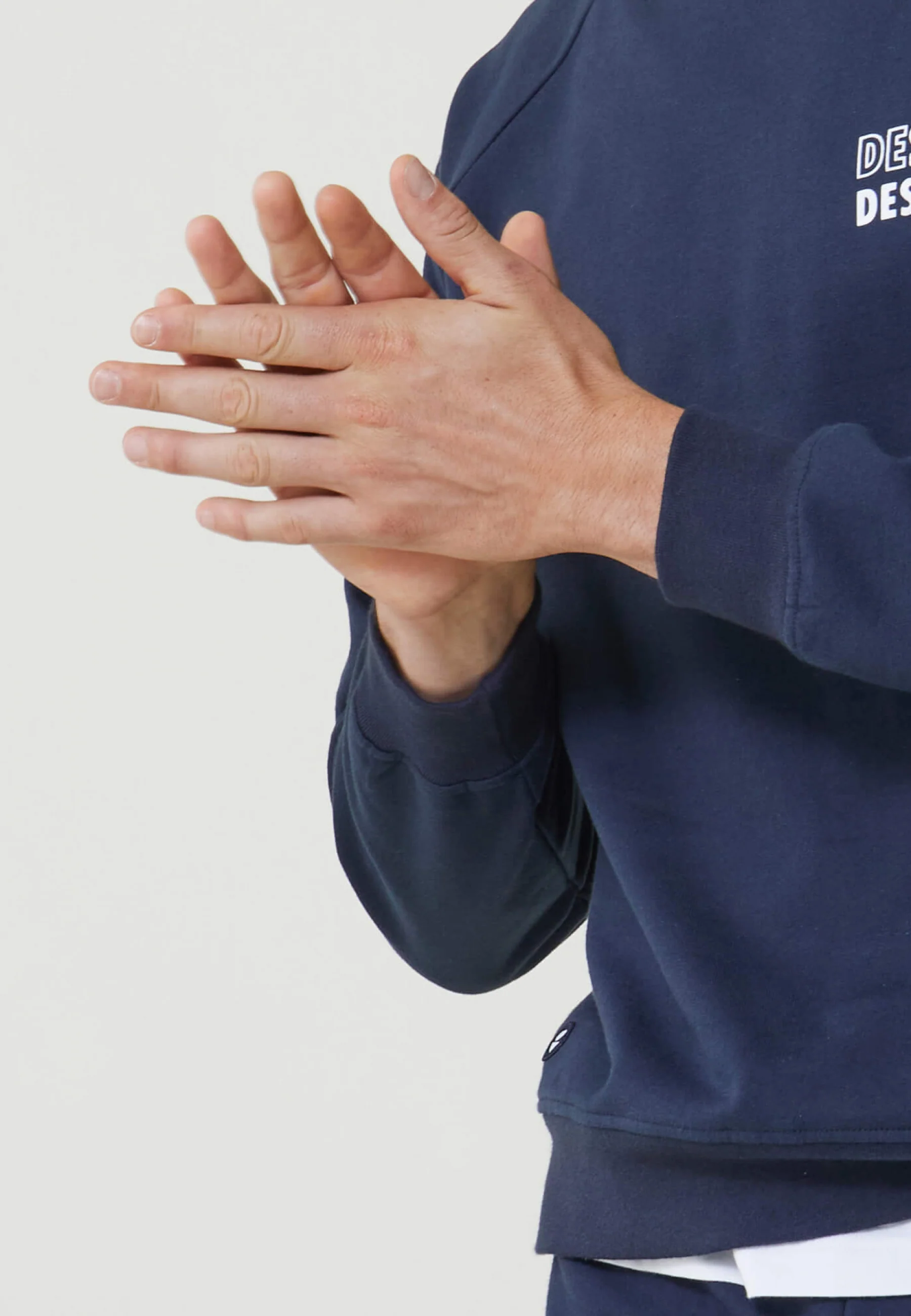 Sweat-shirt en molleton gratté-Cheikh Marine