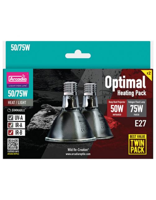 Arcadia Optimal Heating Twin Pack - Verwarming - 50\/75 Watt E27