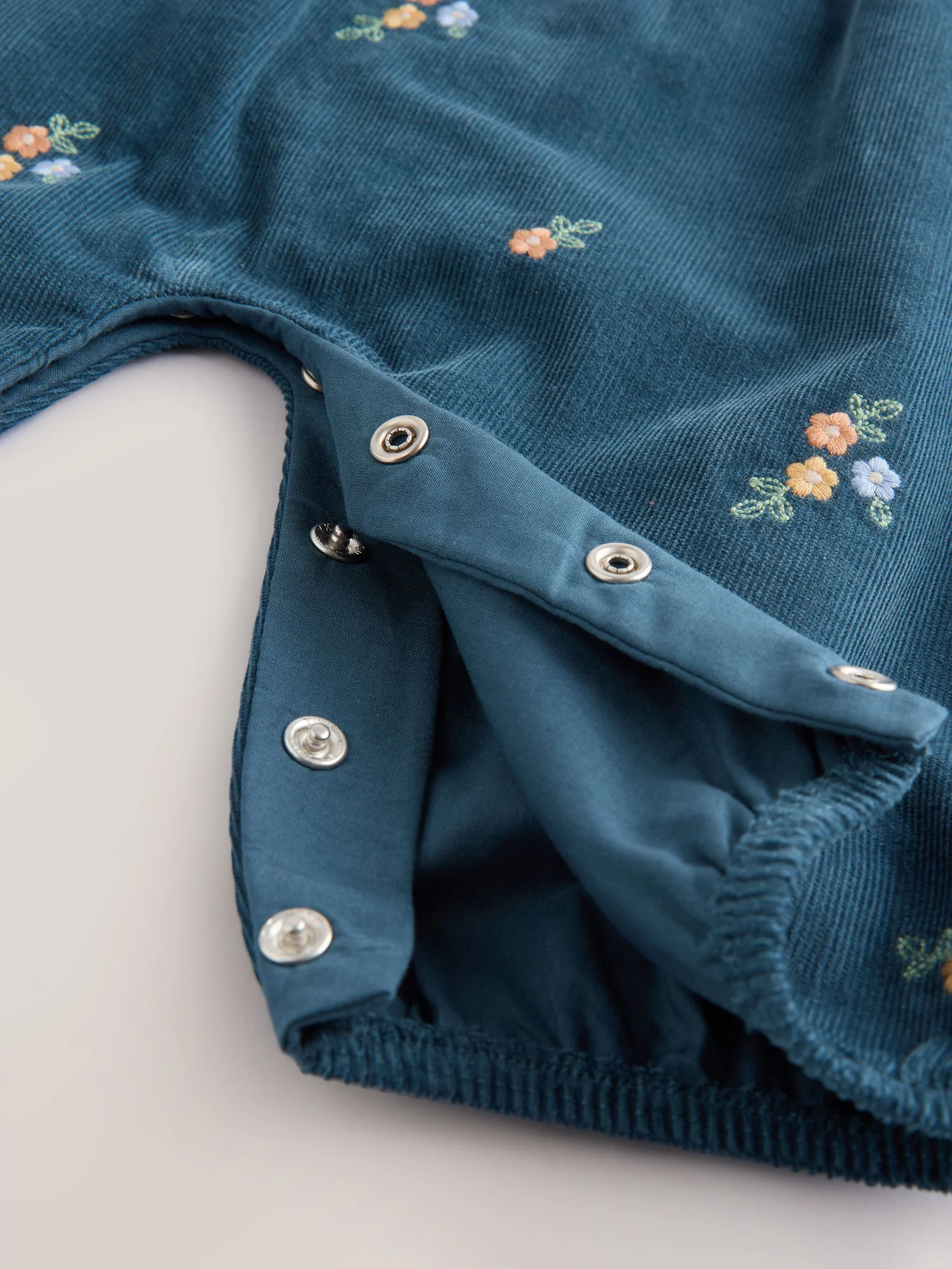 Marineblauw geborduurd - Baby Print Bodysuit met Lange mouwen en Corduroy bretelbroeken Set 2 Pieces (0mnd -2jr)