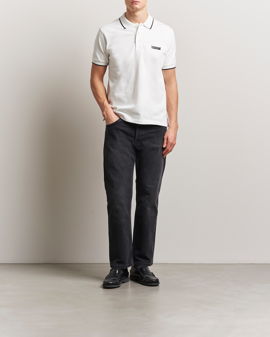 Baracuta Short Sleeve Cotton Jersey Polo Ivory
