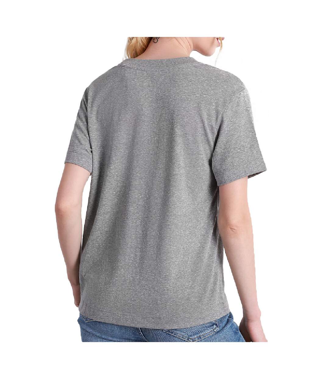 T-shirt Gris Femme Vans Boxy