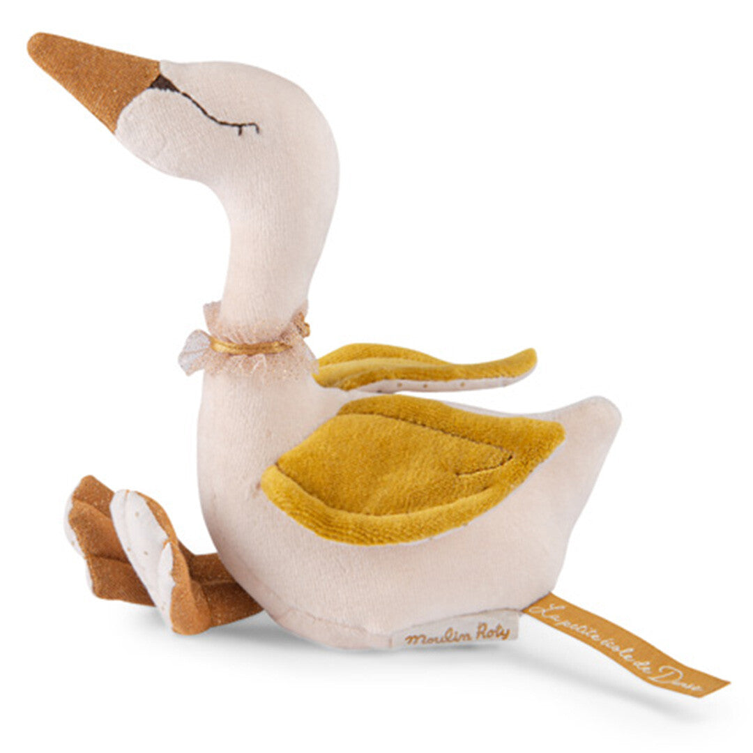 Moulin roty knuffelzwaan rammelaar - goud