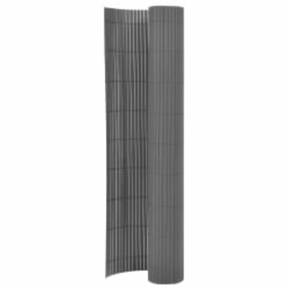 Clôture de jardin double face 90x400 cm gris
