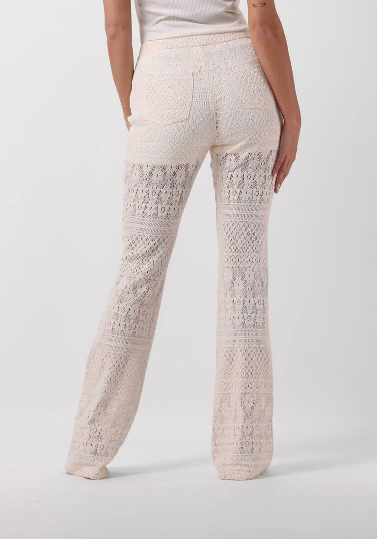 LIU JO creme liu jo pantalon pizzo macrame tp pants