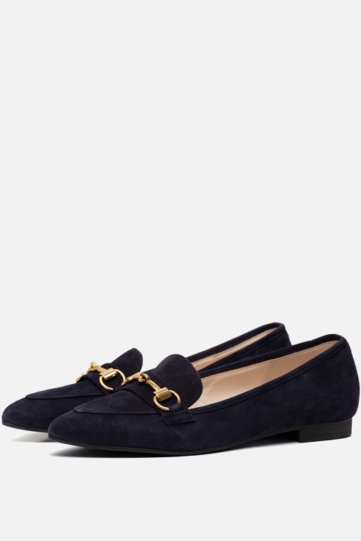 Gabor Instappers blauw Suede