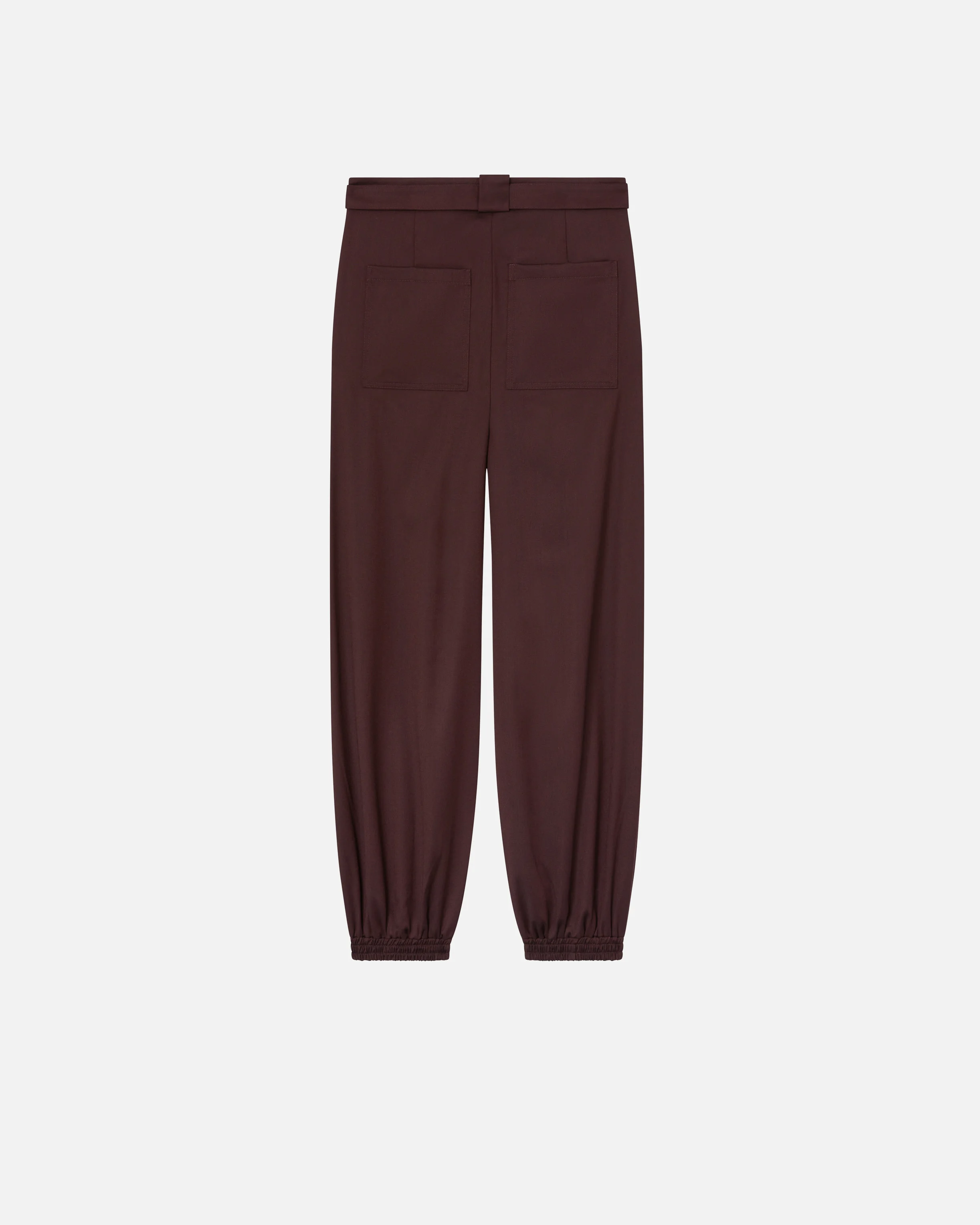 Pantalon utilitaire en flanelle avec bas de jambe élastiqué | Rouge