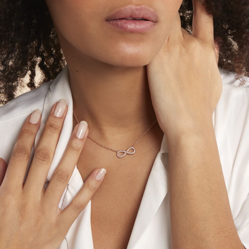 Collier Merane Plaqué Or Jaune Oxyde De Zirconium