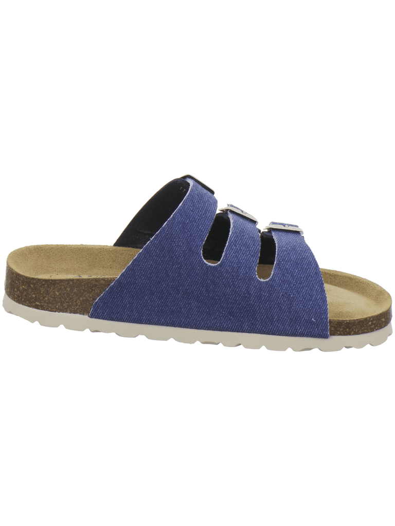 Pantoletten Damen Dreischnaller jeans