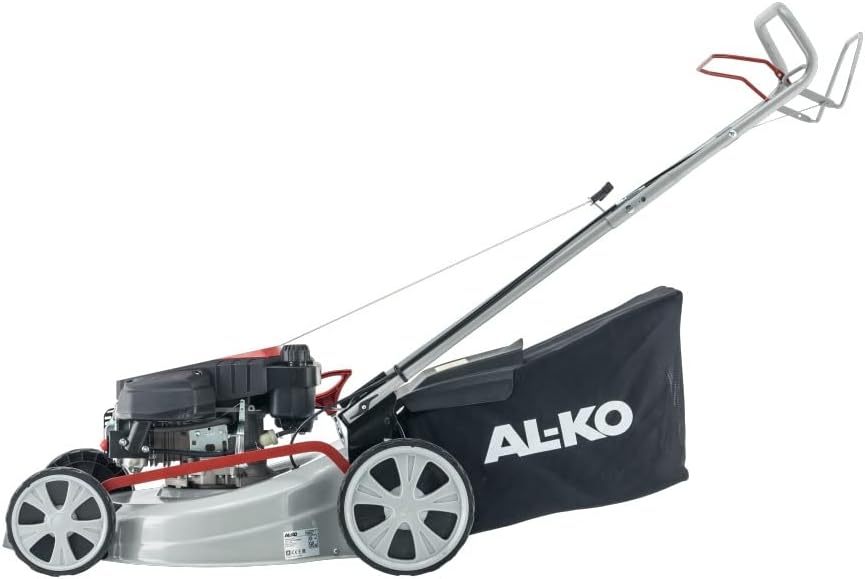 AL-KO Benzin-Rasenmäher Easy 5.10 SP-S (51 cm Schnittbreite, 2.3 kW Motorleistung, zentrale Schnitthöhenverstellung, Robustes Stahlblechgehäuse, mit Hinterrad-Antrieb, für Rasenflächen bis 1800 m²)