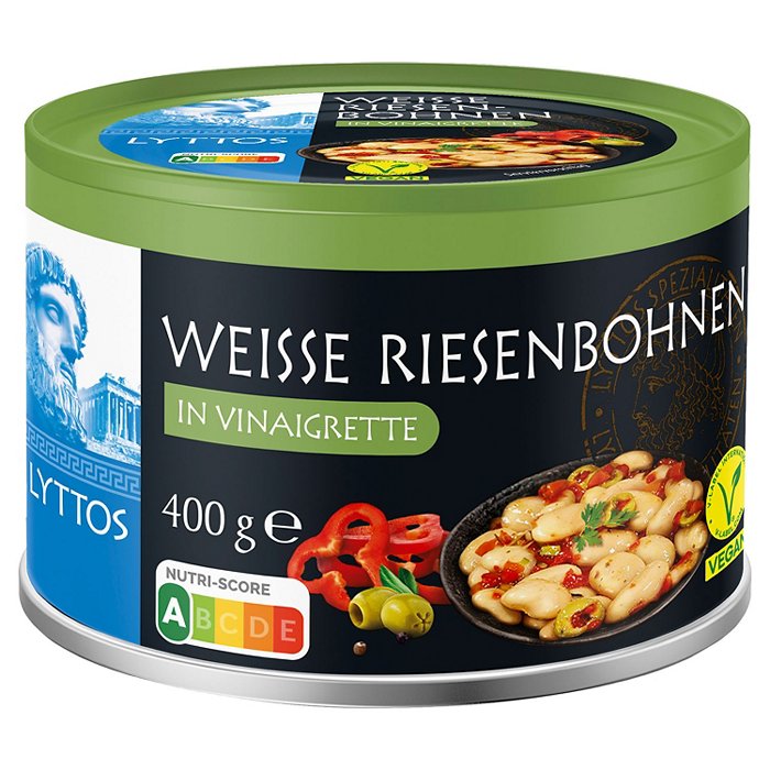 LYTTOS Weiße Riesenbohnen / Kichererbsen 400 g, Vinaigrette