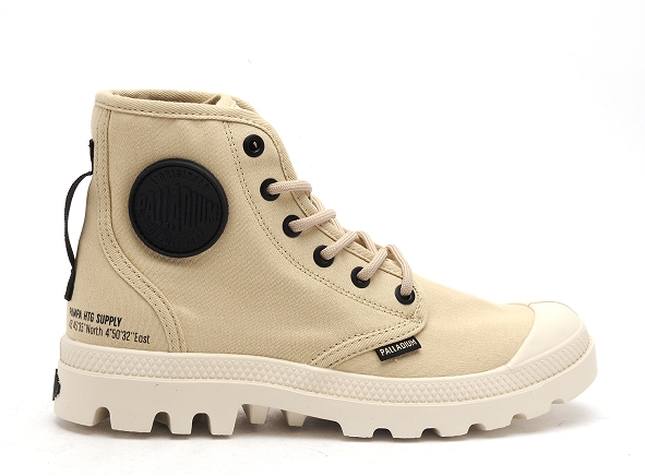 Palladium boots bottine plates femme pampa hi htg beige