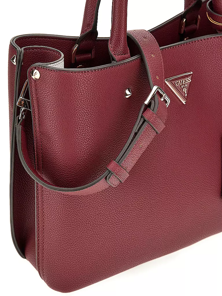 GUESS Tasche - Henkeltasche MERIDIAN dunkelrot