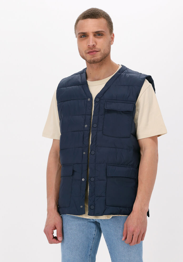 ANERKJENDT blauwe anerkjendt bodywarmer akrasmus padded gilet