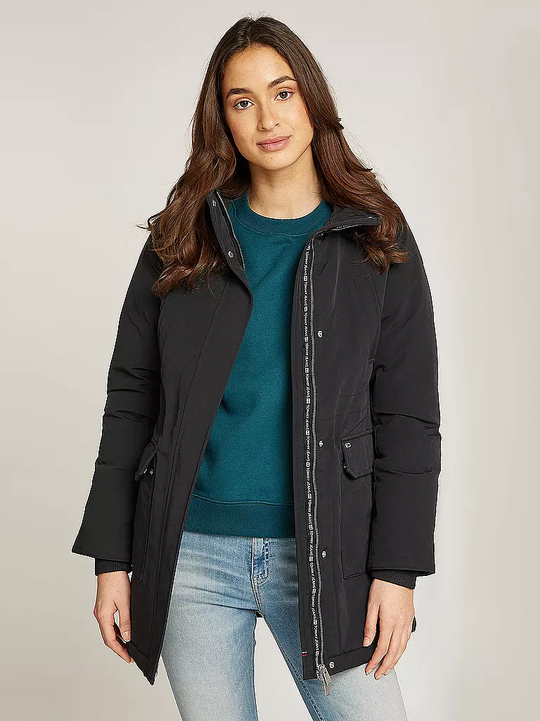 TOMMY JEANS Daunenparka schwarz