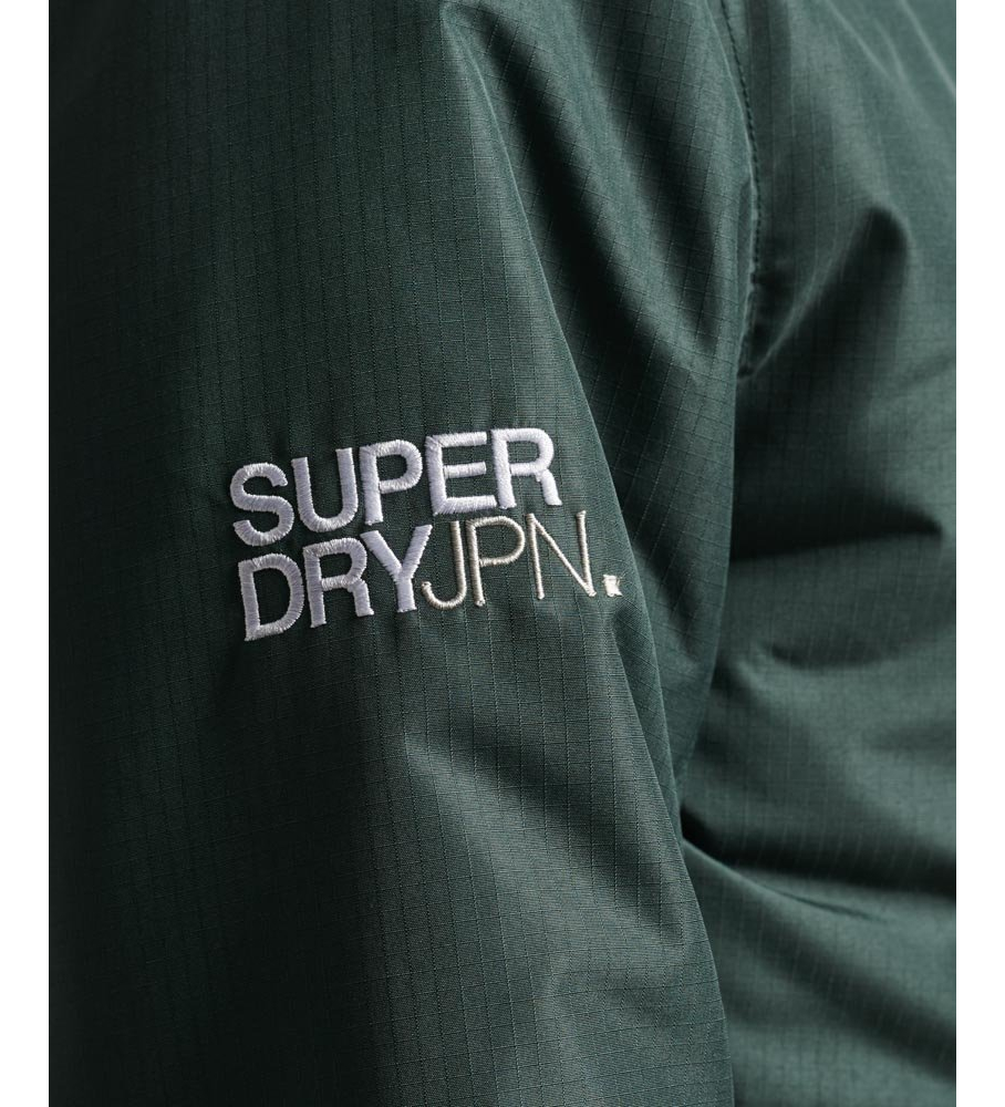 Jaqueta corta-vento Superdry Yachter com capuz, verde