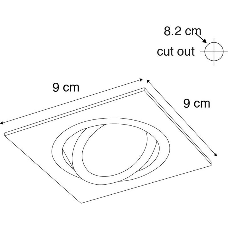 Inbouwspot aluminium kantelbaar - Lock 1