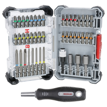 Bosch Professional 45-delige schroefbitset Extra Hard S2-staal