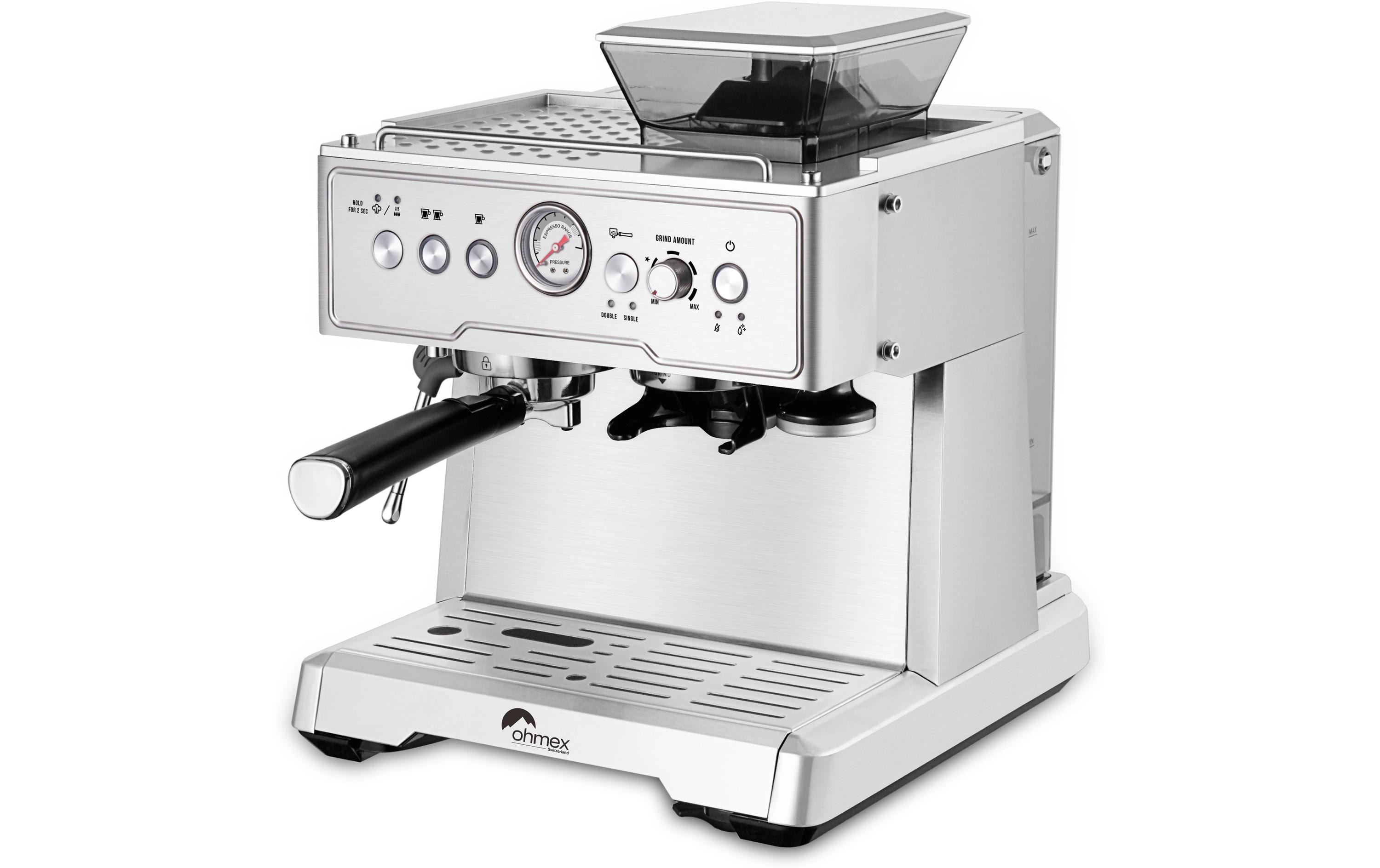 Siebträgermaschine OHM-XPS-7303 Edelstahl<br>Espressomaschine