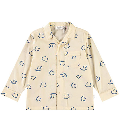 Molo Schlafanzug - Hemd/Hosen - Lex - Happy White