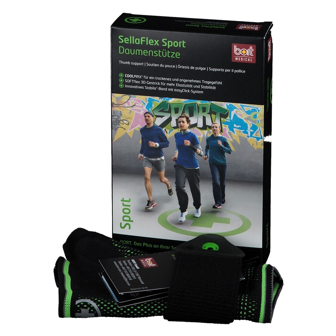 BORT SellaFlex Sport Daumenstütze Gr. S schwarz-grün