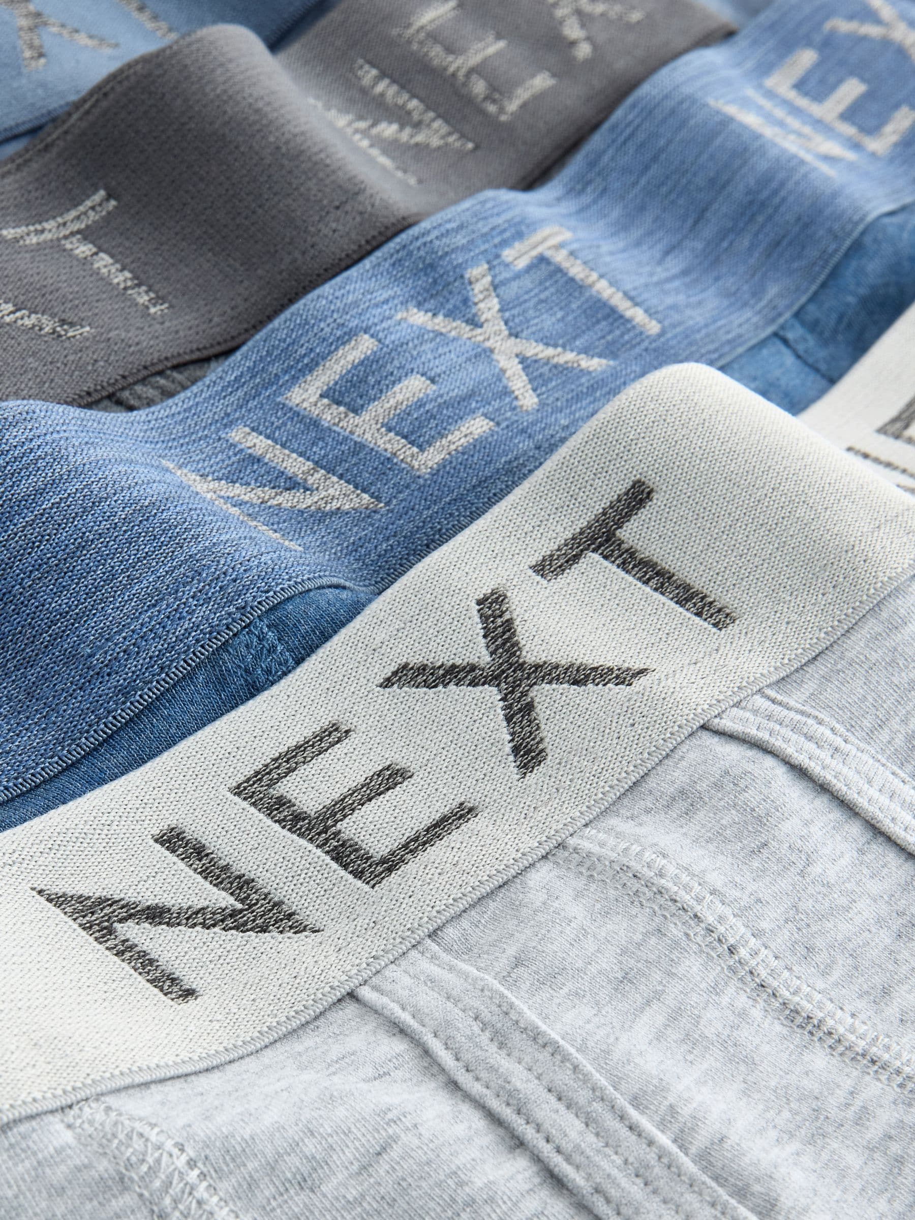 Blauw/grijs/zwart - Boxershorts van katoenrijk materiaal met A-voorkant