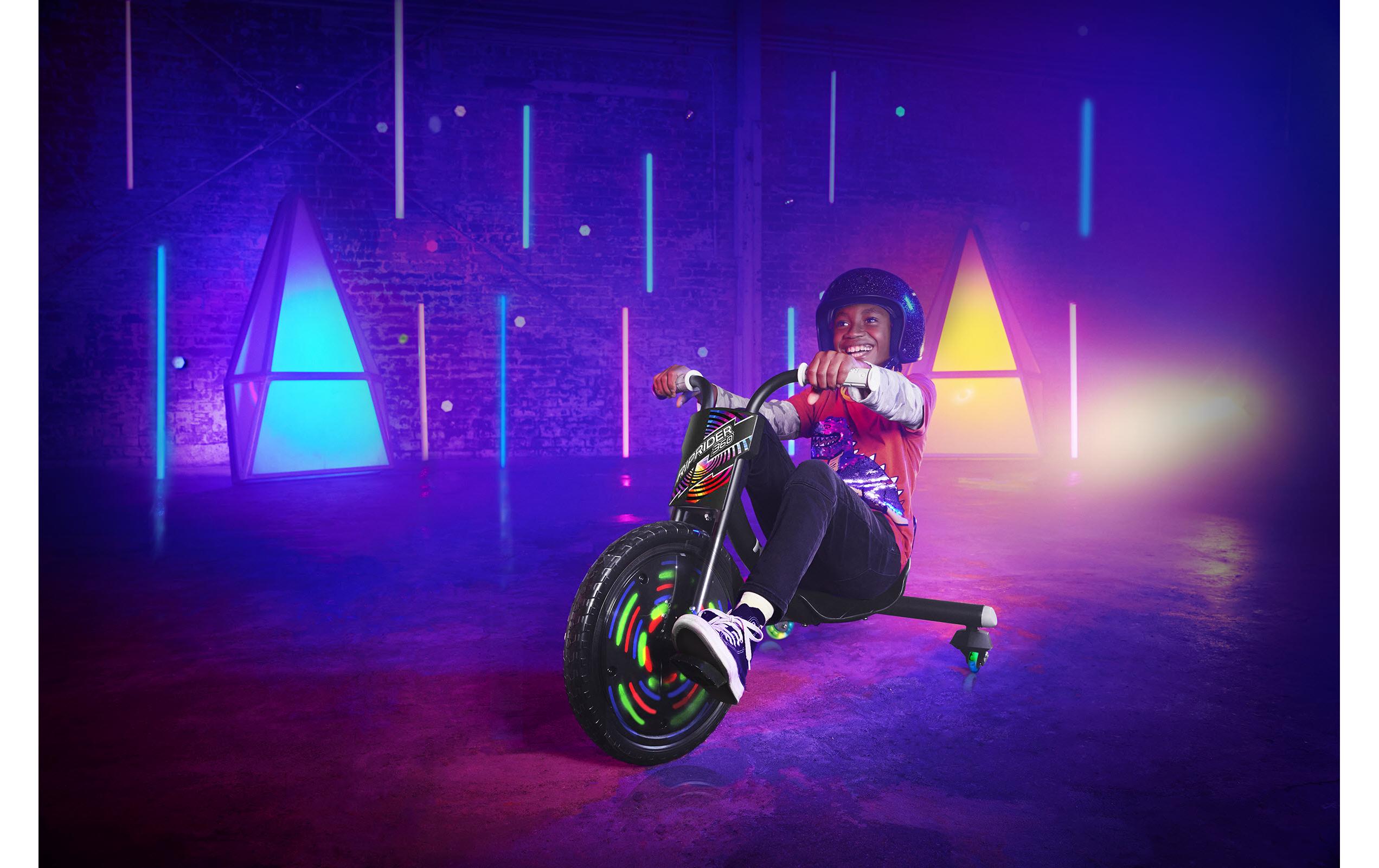 Tretfahrzeug RipRider 360 Lightshow, Schwarz<br>Tretfahrzeug