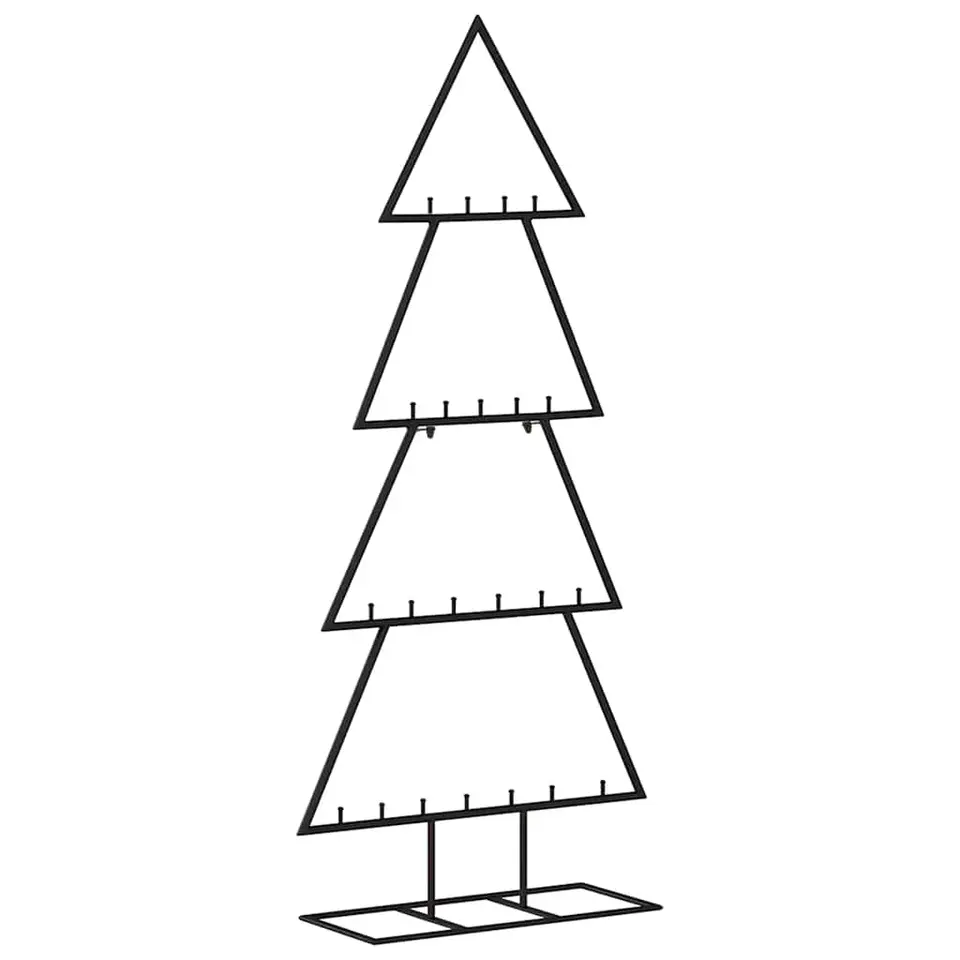 vidaXL Kerstdecoratie kerstboom 125 cm metaal zwart