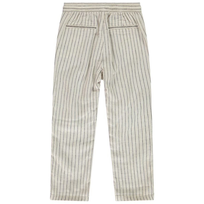 Pantalon rayé à taille élastiquée pour garçon - Moutarde