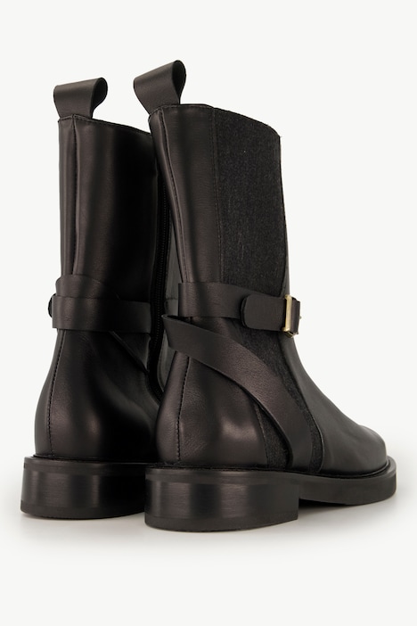 Leder-Stiefeletten, Elastikeinsatz, Wechselfußbett, Weite H